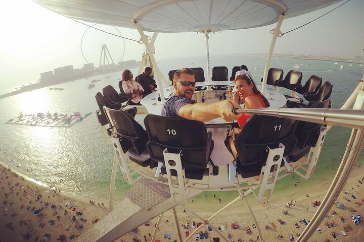 Soar above Dubai's iconic skyline and picturesque beaches enjoying stunning views and a unique experience in luxury. The Flying Cup offers an extraordinary journey that redefines your travel adventure.